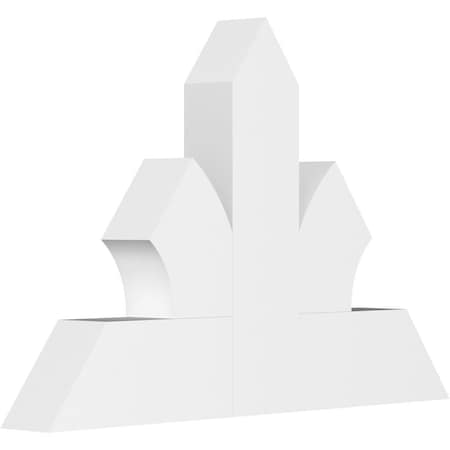Ekena Millwork Richland Architectural Grade PVC Gable Bracket, 36"W x 24"H x 4"D x 6"F, 16/12 Pitch GBP036X24X0406RIC00